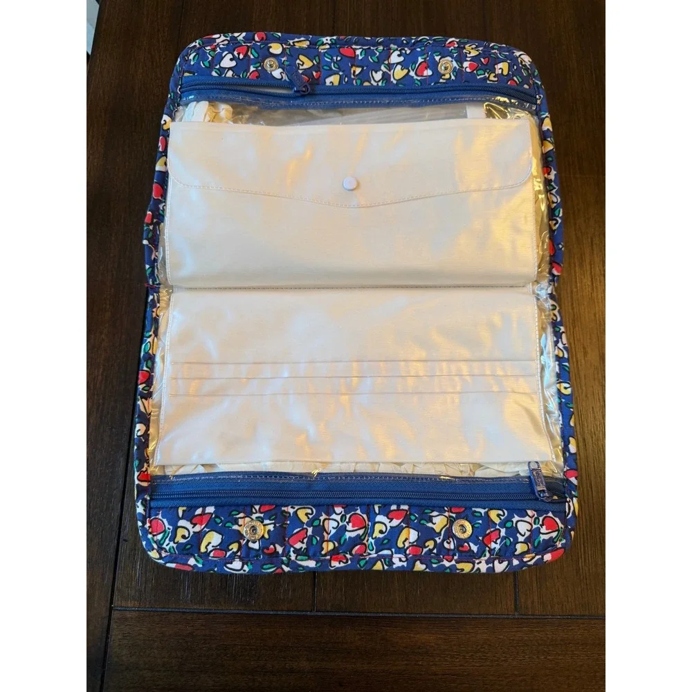 Vintage Totes Commuter Creations Quilted Cosmetic Bag & Hanging Organizer Set